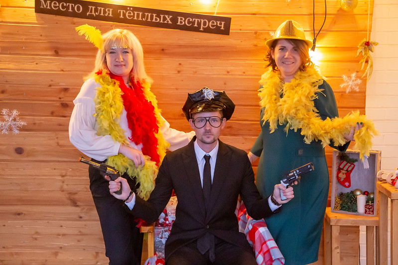 Новогоднее украшение зала для корпоратива в Tashkent